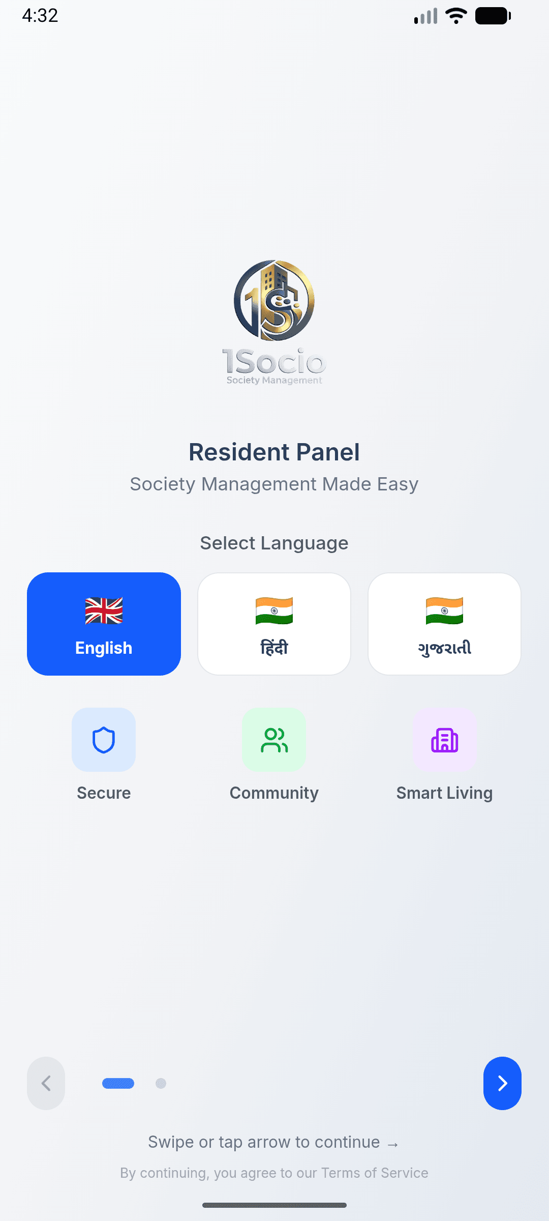 Language & welcome